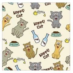 Happy-cats-pattern-background Square Satin Scarf (36  X 36 )