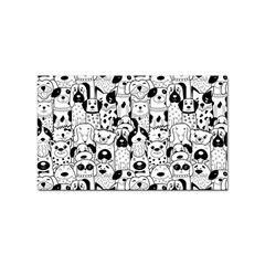 Seamless-pattern-with-black-white-doodle-dogs Sticker Rectangular (10 Pack)