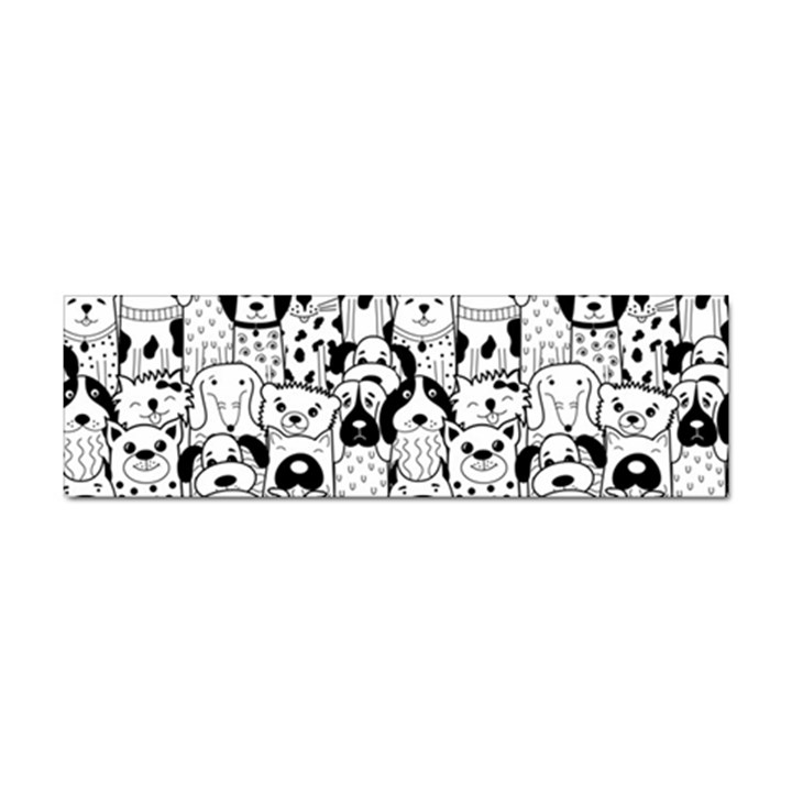 Seamless-pattern-with-black-white-doodle-dogs Sticker Bumper (100 pack)