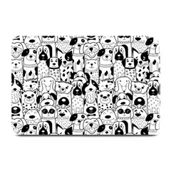 Seamless-pattern-with-black-white-doodle-dogs Plate Mats