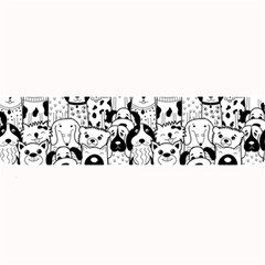 Seamless-pattern-with-black-white-doodle-dogs Large Bar Mat