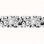 Seamless-pattern-with-black-white-doodle-dogs Large Bar Mat 32 x8.5  Bar Mat