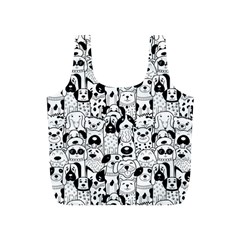 Seamless-pattern-with-black-white-doodle-dogs Full Print Recycle Bag (s)