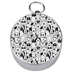 Seamless-pattern-with-black-white-doodle-dogs Silver Compasses