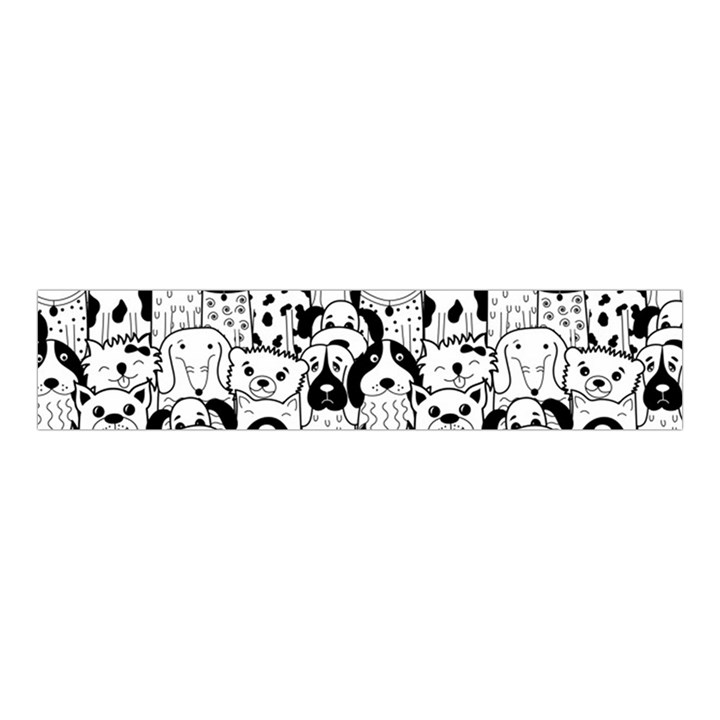 Seamless-pattern-with-black-white-doodle-dogs Velvet Scrunchie