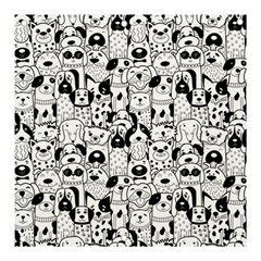 Seamless-pattern-with-black-white-doodle-dogs Banner And Sign 3  X 3  by Jancukart