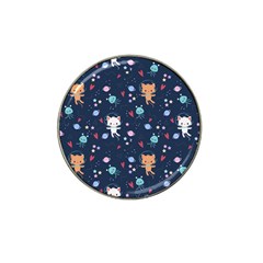 Cute-astronaut-cat-with-star-galaxy-elements-seamless-pattern Hat Clip Ball Marker (10 pack)