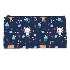 Cute-astronaut-cat-with-star-galaxy-elements-seamless-pattern Pencil Case