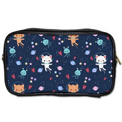 Cute-astronaut-cat-with-star-galaxy-elements-seamless-pattern Toiletries Bag (One Side)