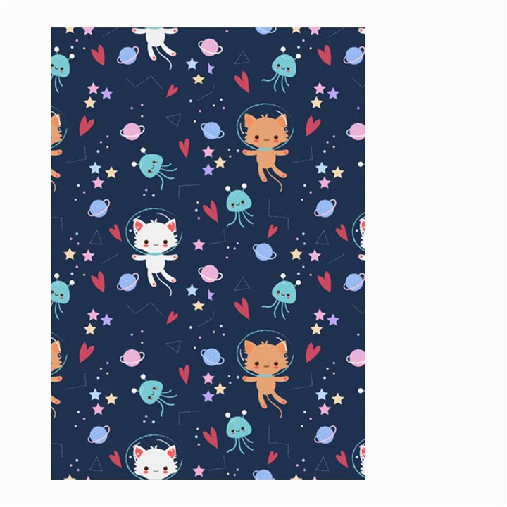 Cute-astronaut-cat-with-star-galaxy-elements-seamless-pattern Small Garden Flag (Two Sides)