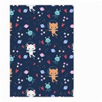 Cute-astronaut-cat-with-star-galaxy-elements-seamless-pattern Small Garden Flag (Two Sides) Back