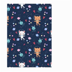 Cute-astronaut-cat-with-star-galaxy-elements-seamless-pattern Large Garden Flag (Two Sides)