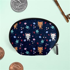 Cute-astronaut-cat-with-star-galaxy-elements-seamless-pattern Accessory Pouch (Small)