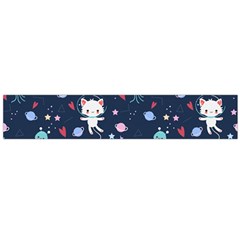 Cute-astronaut-cat-with-star-galaxy-elements-seamless-pattern Large Flano Scarf 