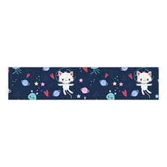 Cute-astronaut-cat-with-star-galaxy-elements-seamless-pattern Velvet Scrunchie