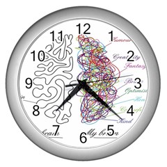 Neurodivergent Creative Smart Brain Wall Clock (silver) by Wegoenart