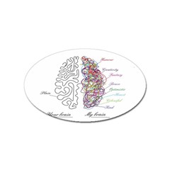 Neurodivergent Creative Smart Brain Sticker (oval) by Wegoenart