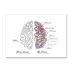 Neurodivergent Creative Smart Brain Sticker A4 (10 Pack) by Wegoenart