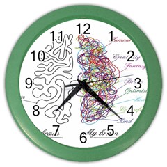 Neurodivergent Creative Smart Brain Color Wall Clock by Wegoenart