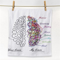 Neurodivergent Creative Smart Brain Face Towel by Wegoenart