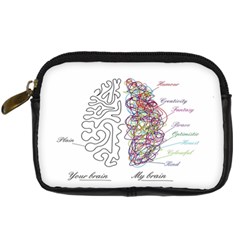 Neurodivergent Creative Smart Brain Digital Camera Leather Case by Wegoenart