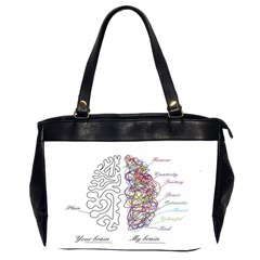 Neurodivergent Creative Smart Brain Oversize Office Handbag (2 Sides) by Wegoenart