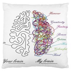 Neurodivergent Creative Smart Brain Large Cushion Case (one Side) by Wegoenart