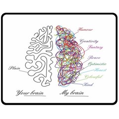 Neurodivergent Creative Smart Brain Double Sided Fleece Blanket (medium)  by Wegoenart