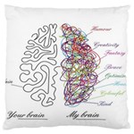 Neurodivergent Creative Smart Brain Large Flano Cushion Case (One Side) Front