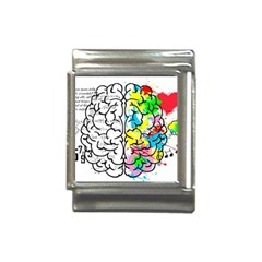 Brain Left Logic Language Science Italian Charm (13mm) by Wegoenart