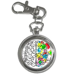 Brain Left Logic Language Science Key Chain Watches by Wegoenart