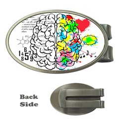 Brain Left Logic Language Science Money Clips (oval)  by Wegoenart