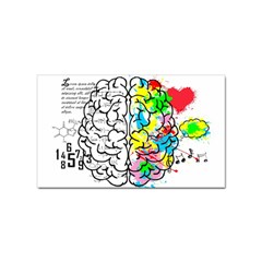 Brain Left Logic Language Science Sticker Rectangular (10 Pack) by Wegoenart