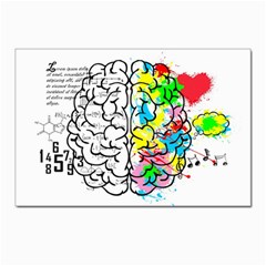 Brain Left Logic Language Science Postcards 5  X 7  (pkg Of 10) by Wegoenart