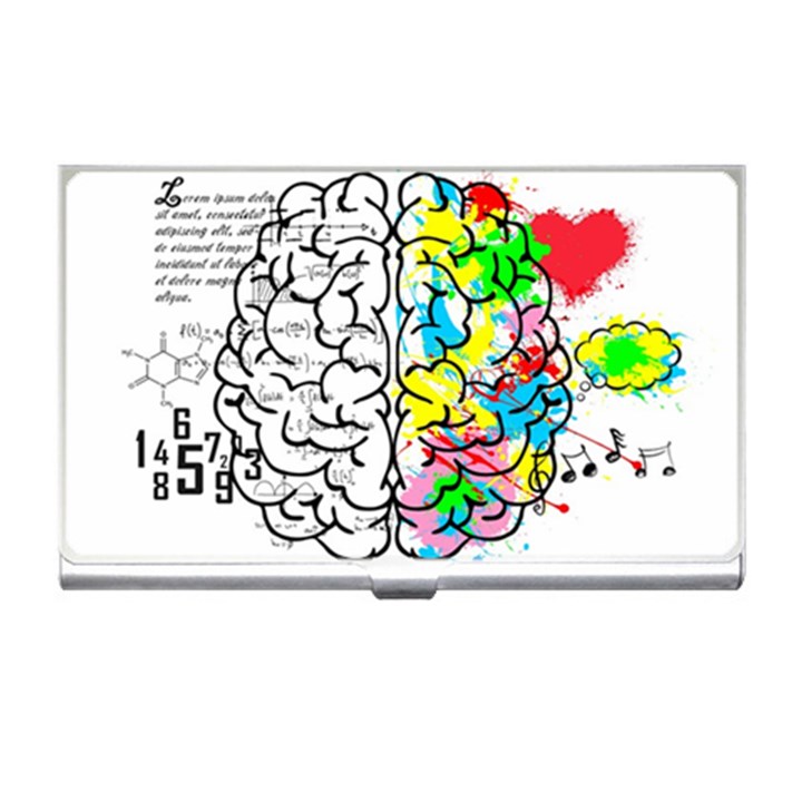 Brain Left Logic Language Science Business Card Holder