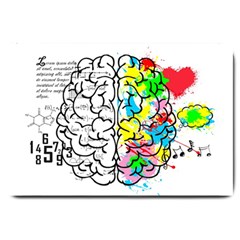 Brain Left Logic Language Science Large Doormat by Wegoenart