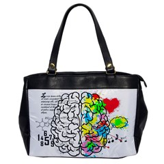 Brain Left Logic Language Science Oversize Office Handbag by Wegoenart