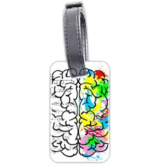 Brain Left Logic Language Science Luggage Tag (two Sides) by Wegoenart