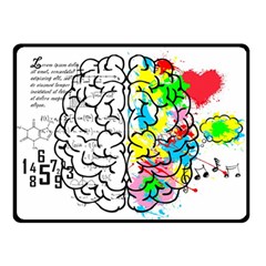 Brain Left Logic Language Science Double Sided Fleece Blanket (small)  by Wegoenart