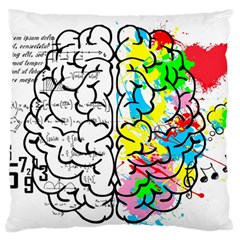 Brain Left Logic Language Science Standard Flano Cushion Case (two Sides) by Wegoenart