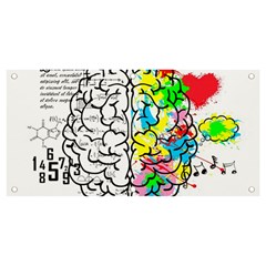 Brain Left Logic Language Science Banner And Sign 4  X 2  by Wegoenart