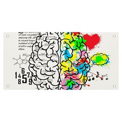 Brain Left Logic Language Science Banner And Sign 6  X 3  by Wegoenart