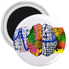 Brain Cerebrum Biology Abstract 3  Magnets by Wegoenart