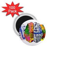 Brain Cerebrum Biology Abstract 1.75  Magnets (100 pack) 