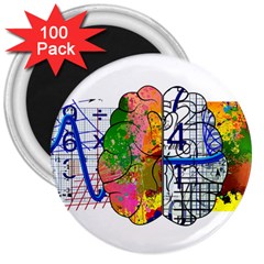 Brain Cerebrum Biology Abstract 3  Magnets (100 pack)