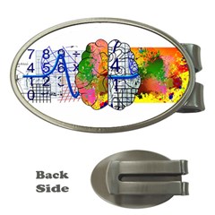 Brain Cerebrum Biology Abstract Money Clips (Oval) 