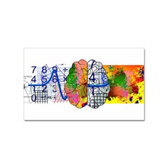 Brain Cerebrum Biology Abstract Sticker (Rectangular)