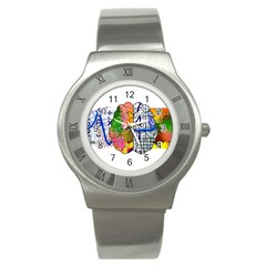 Brain Cerebrum Biology Abstract Stainless Steel Watch