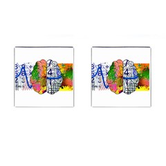 Brain Cerebrum Biology Abstract Cufflinks (Square)