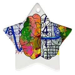 Brain Cerebrum Biology Abstract Star Ornament (Two Sides)